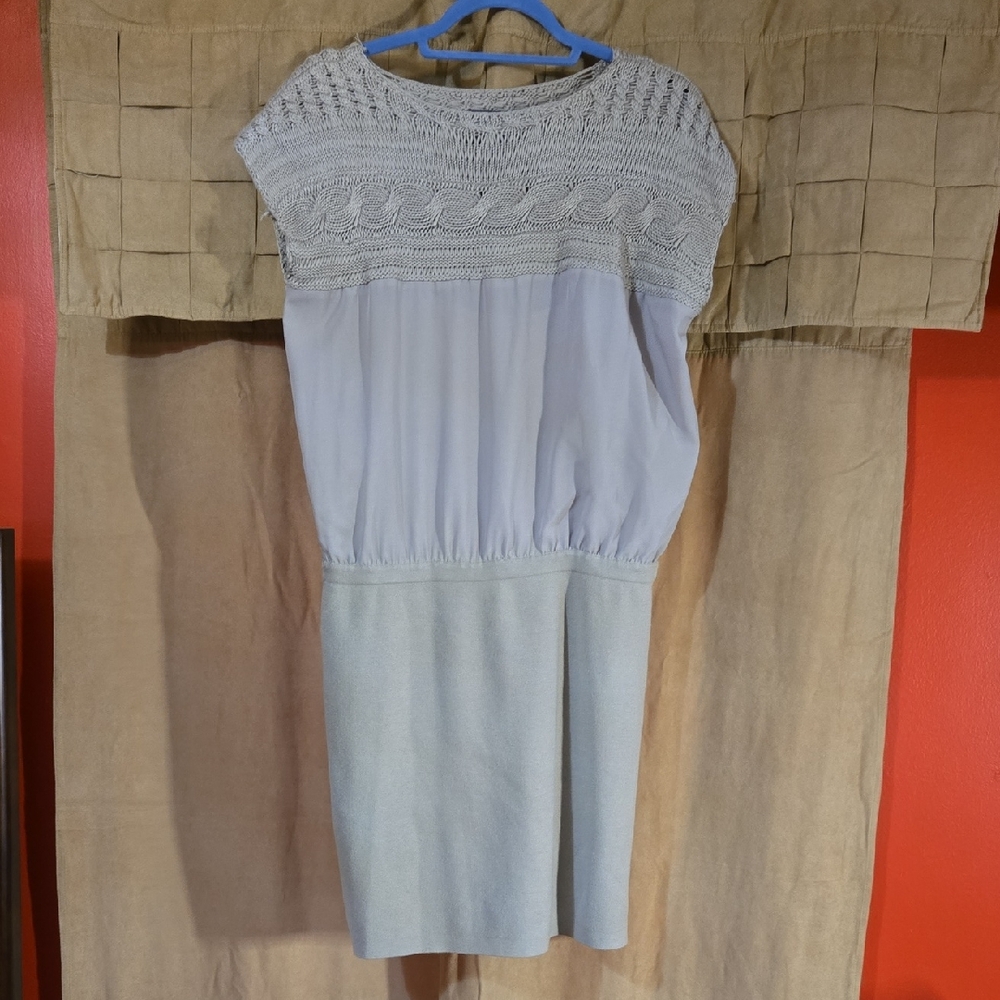 Vince Camuto Cream Midi Dress Cap Sleeve Sheath